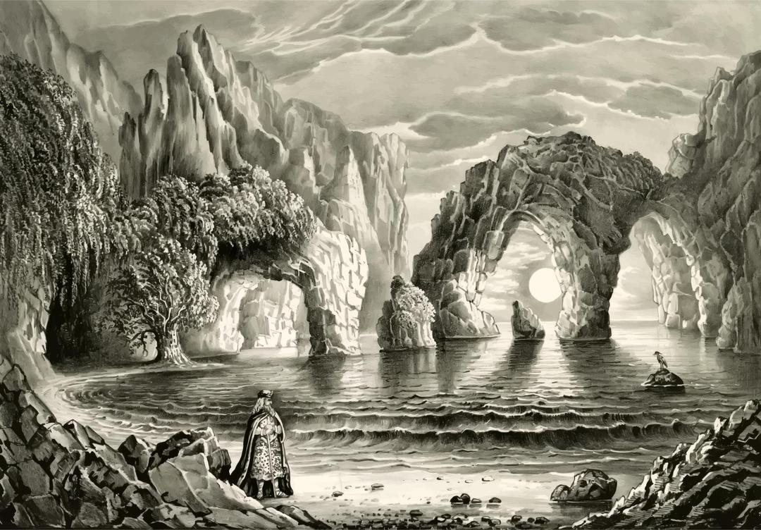 The Magic Grottoes 1870 png transparent