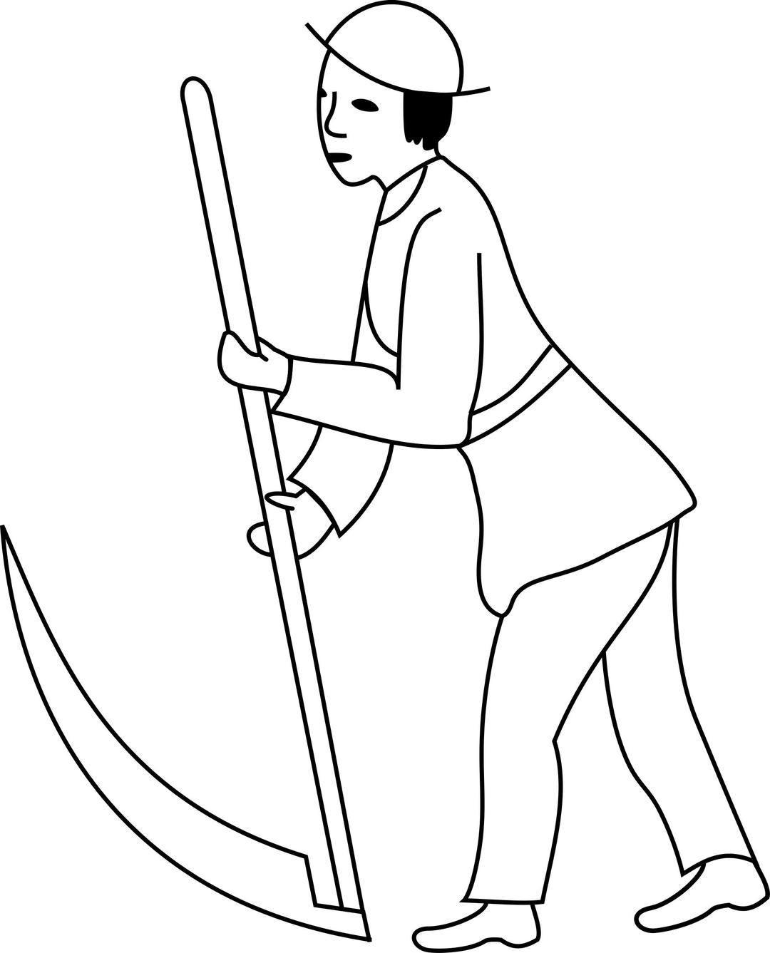 The man with a scythe png transparent