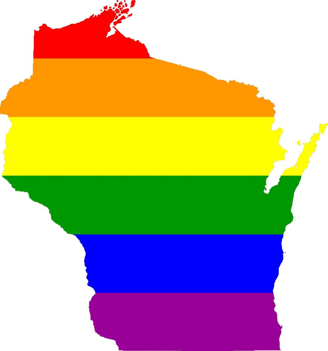 The Rainbow State of Wisconsin png transparent