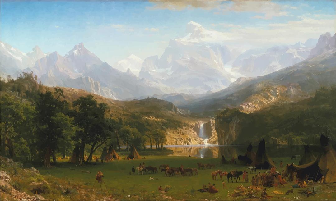 The Rocky Mountains Landers Peak By Albert Bierstadt png transparent