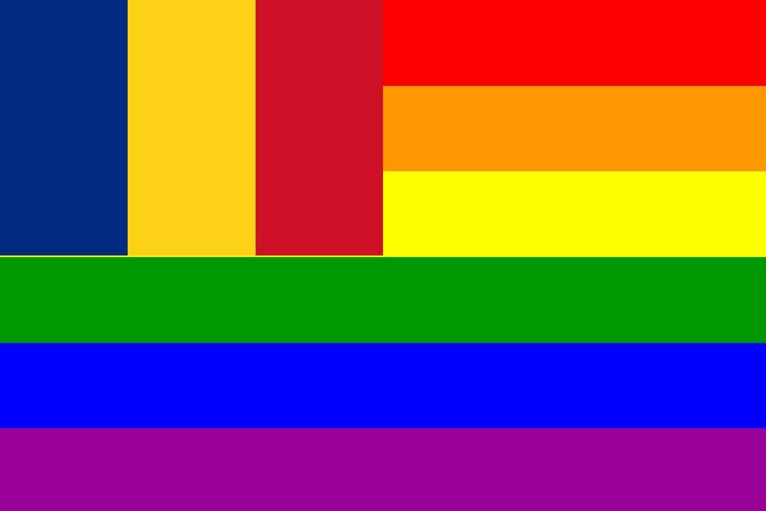 The Romania Rainbow Flag png transparent