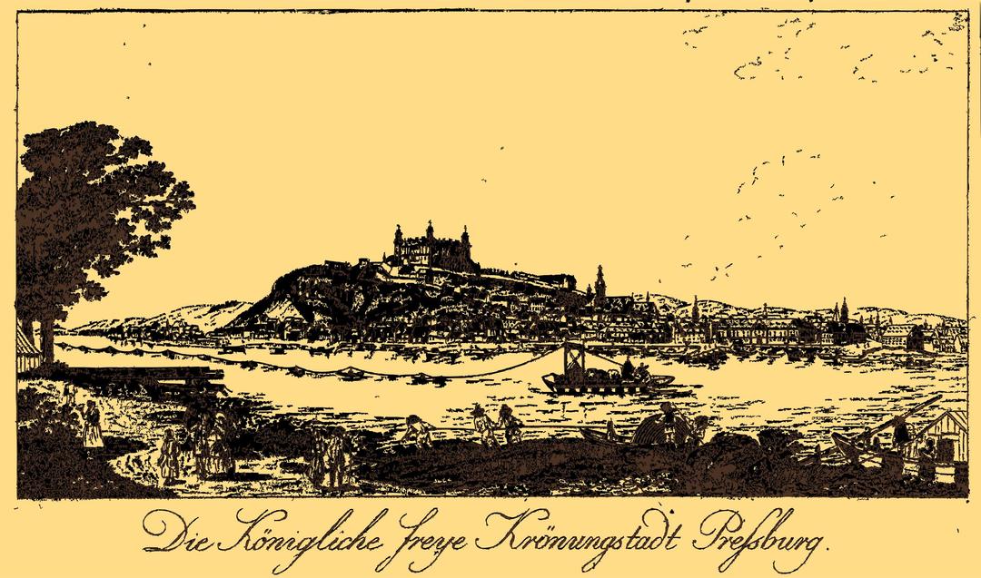 The Royal Free Crown City Bratislava in 1787 png transparent