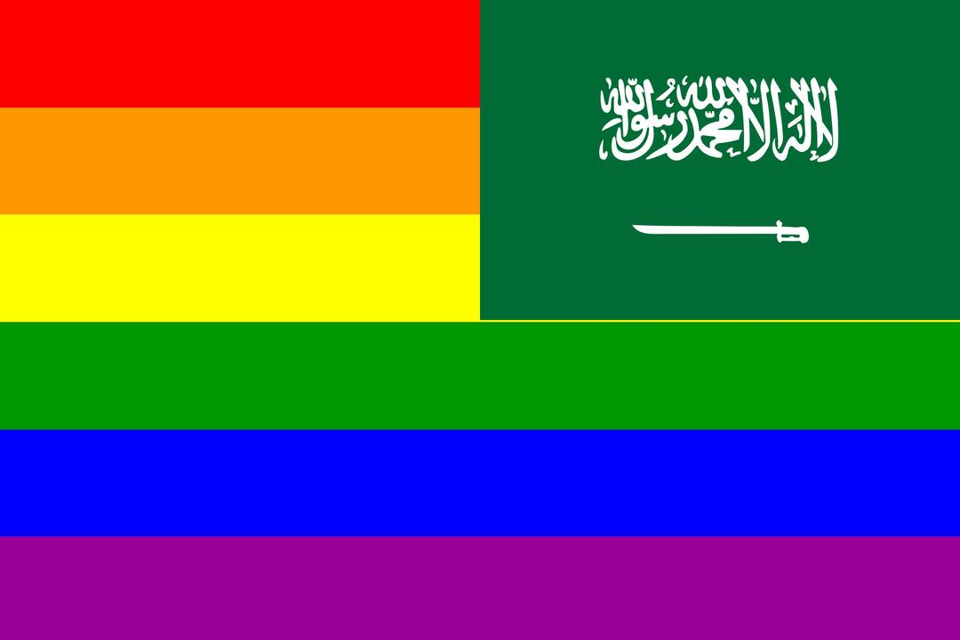 The Saudi Arabia Rainbow Flag png transparent