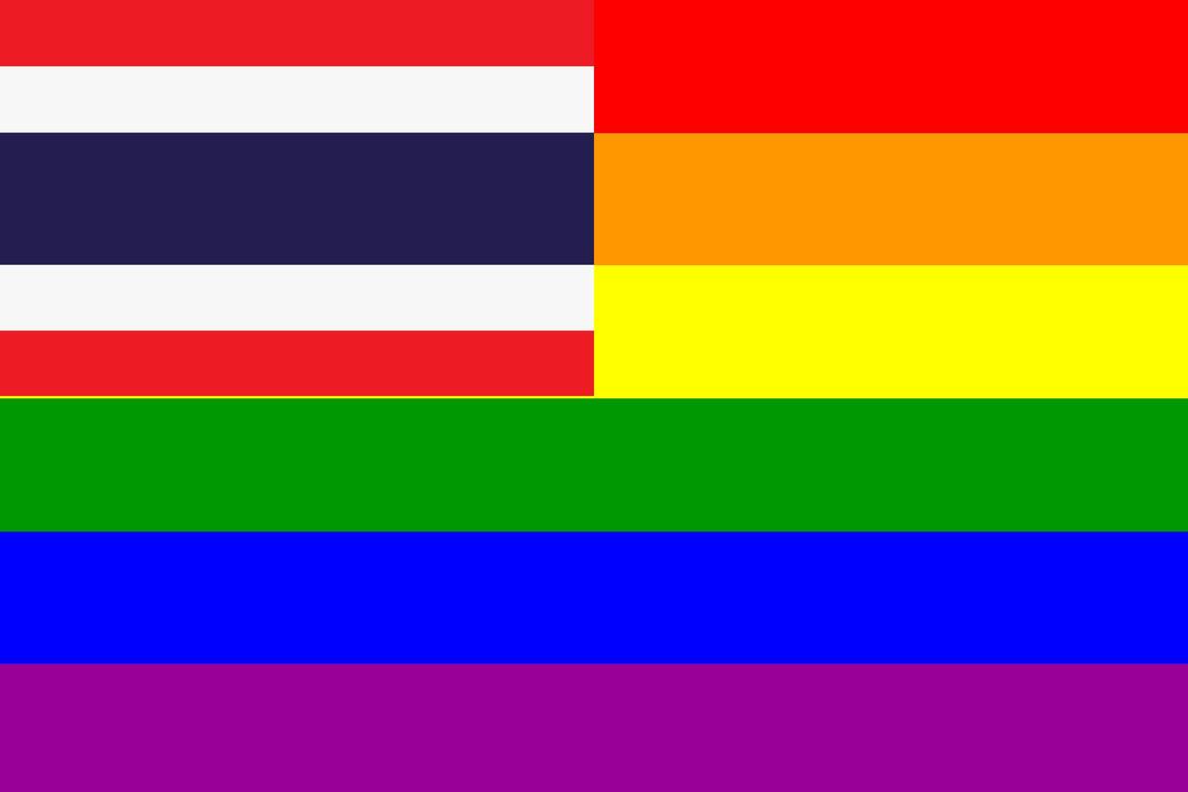 The Thailand Rainbow Flag png transparent