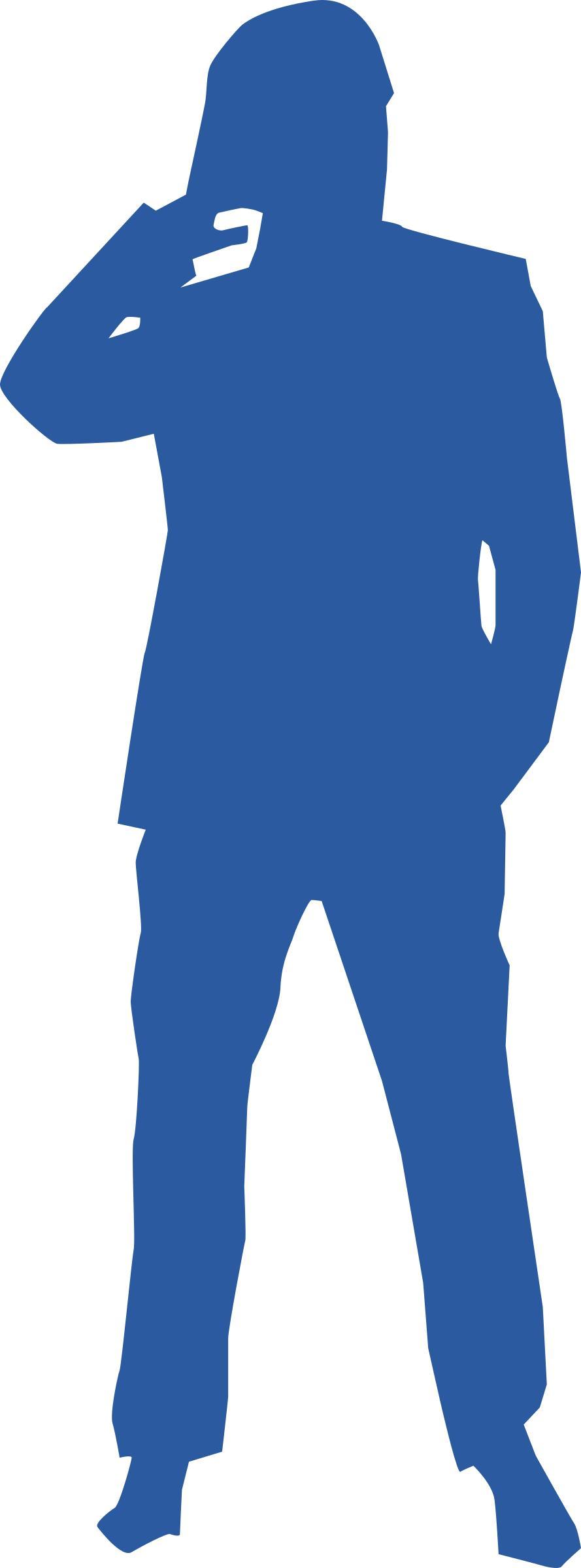 Thinking man silhouette png transparent