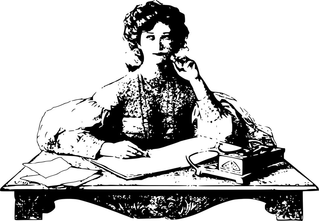Thinking Woman - 1905 png transparent