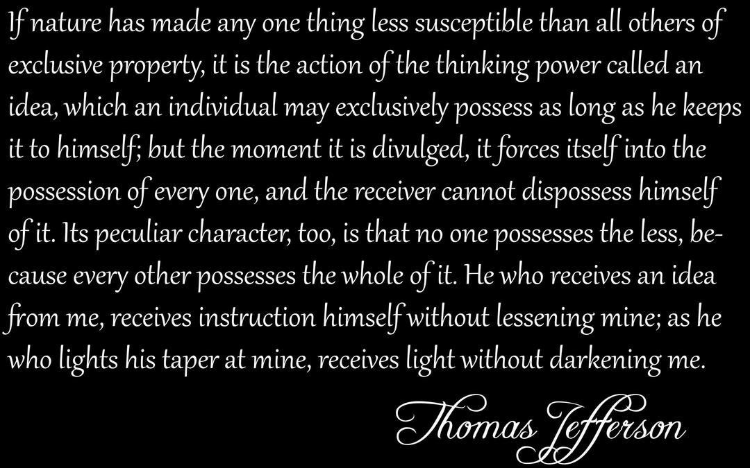Thomas Jefferson Copywrong Quote png transparent