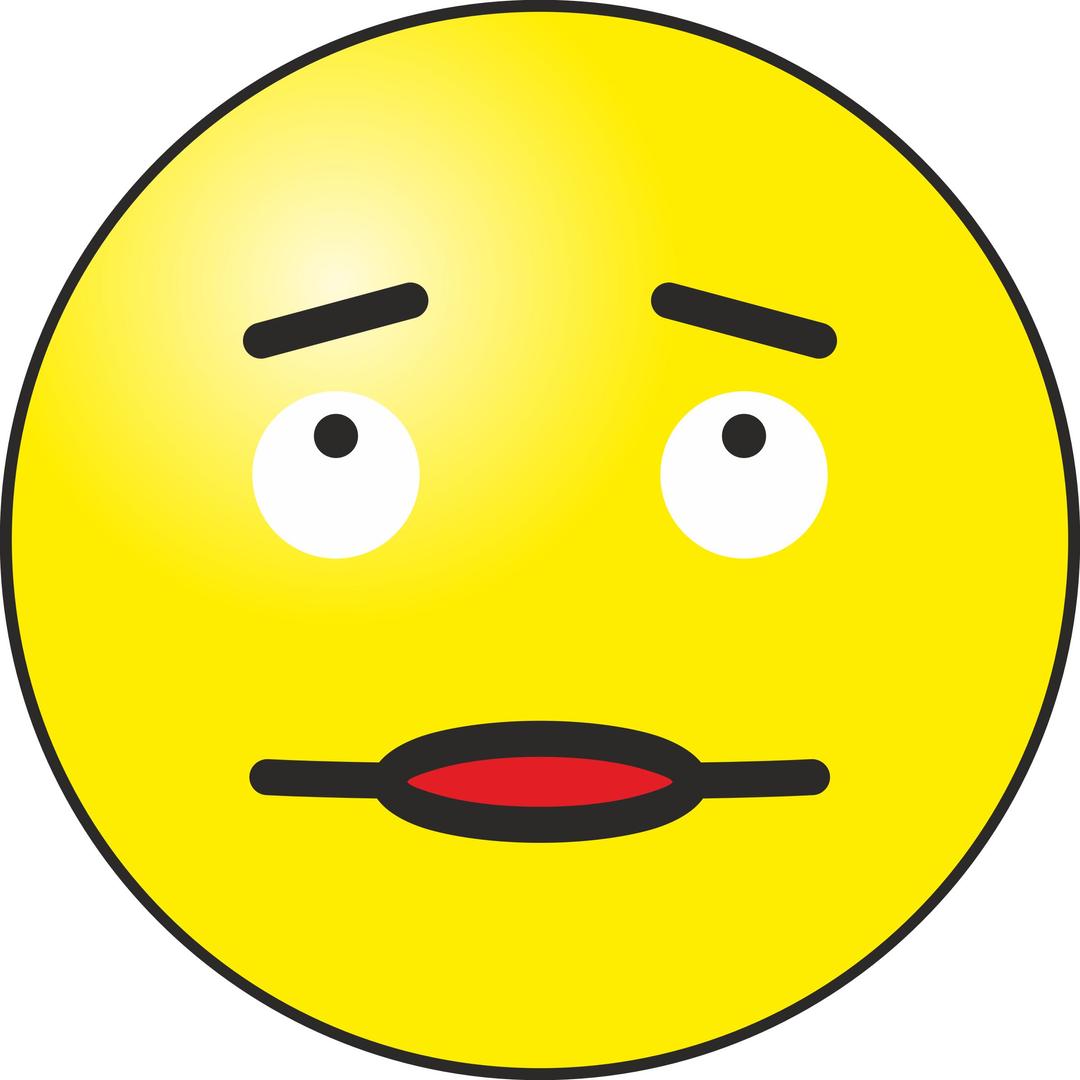 Thoughtful emoticon png transparent