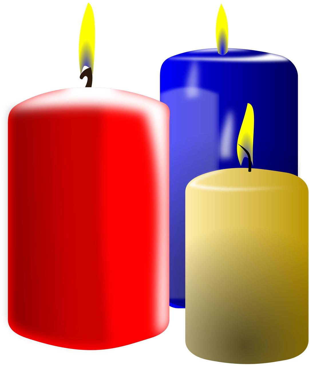 three candles png transparent