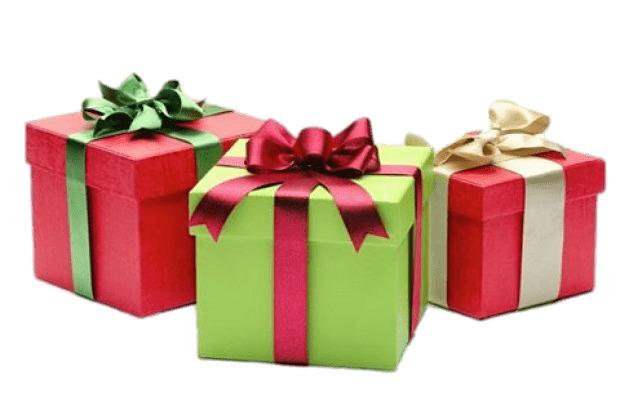 Three Gift Boxes png transparent