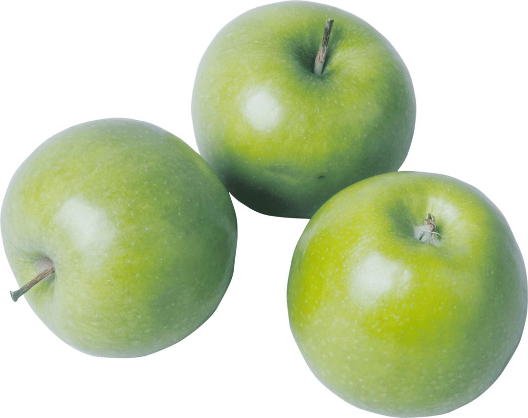 Three Green Apples png transparent