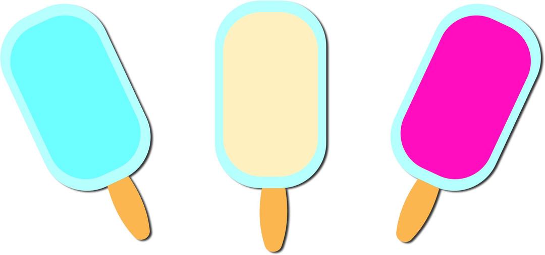 Three Ice Cream Bars png transparent