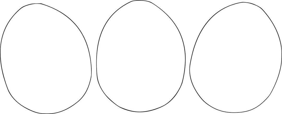 Three plain white eggs png transparent