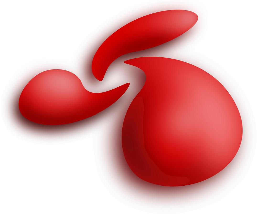 Three Red Drops Swirl png transparent