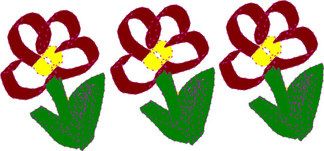 three red flowers png transparent