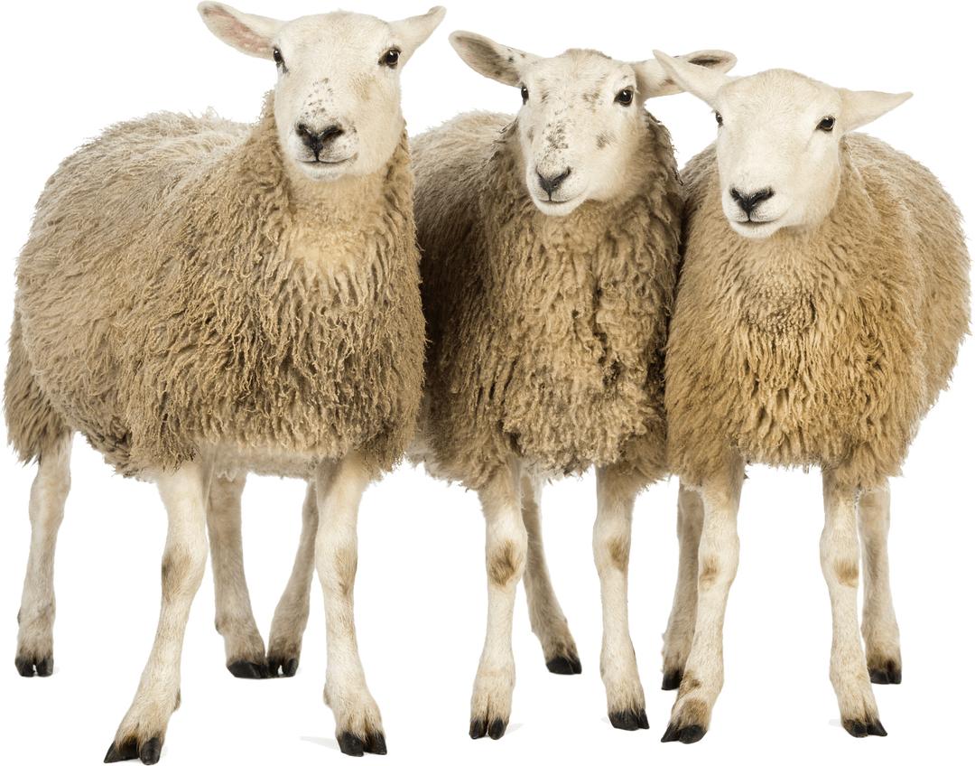 Three Sheep png transparent