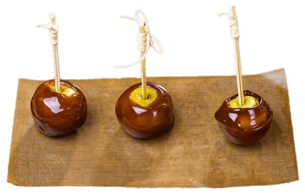 Three Toffee Apples png transparent