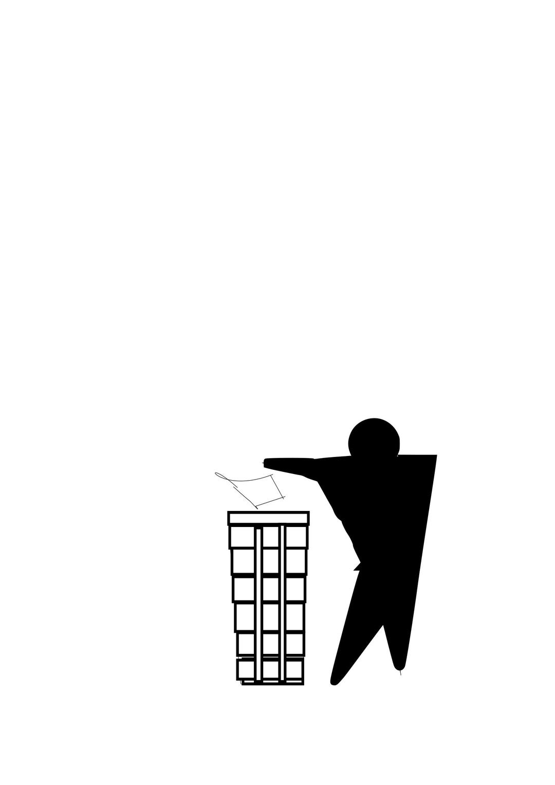 Throw Trash into the Trashcan png transparent