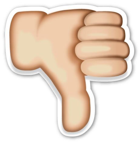 Thumb Down Emoji png transparent