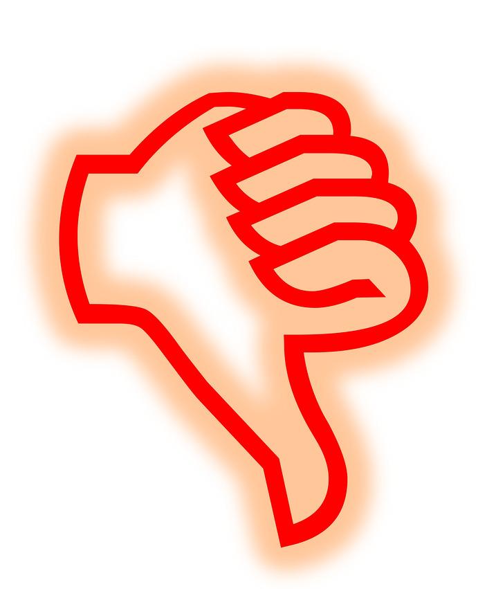 Thumb Down Red Copy png transparent