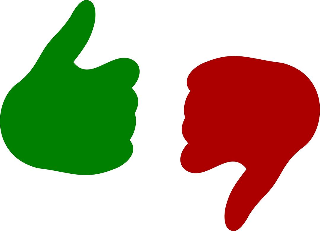 Thumb up and down png transparent