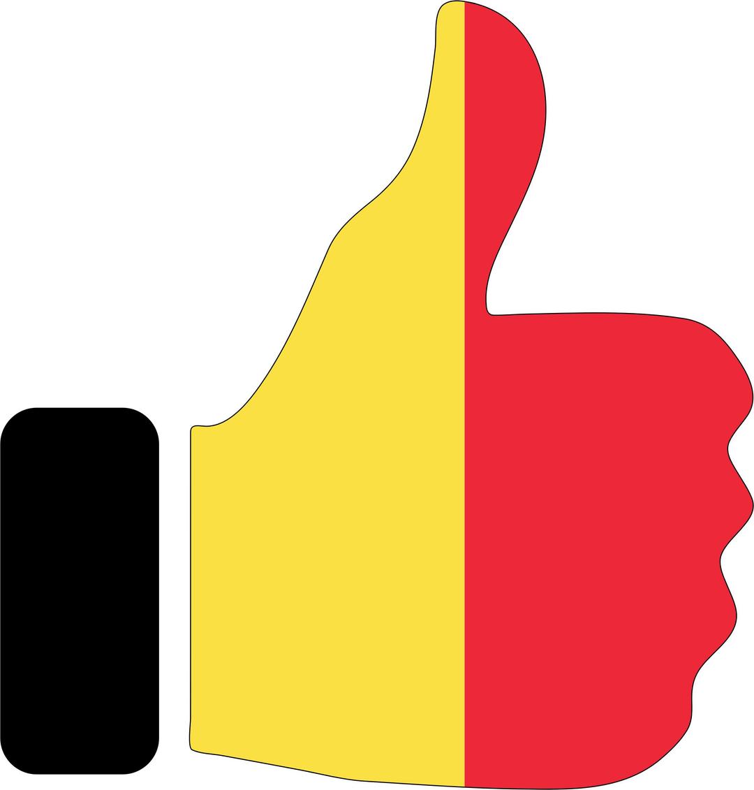 Thumbs Up Belgium With Stroke png transparent