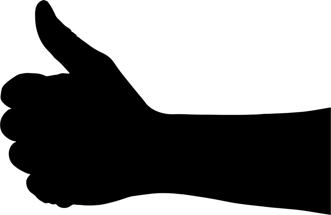 Thumbs Up Hand Silhouette png transparent