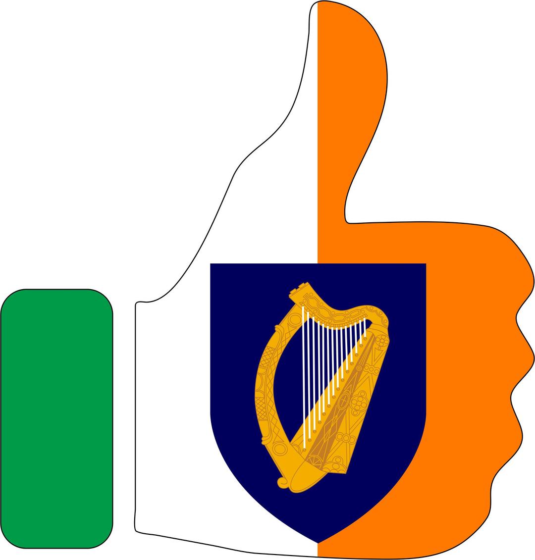 Thumbs Up Ireland With Stroke And Coat Of Arms png transparent
