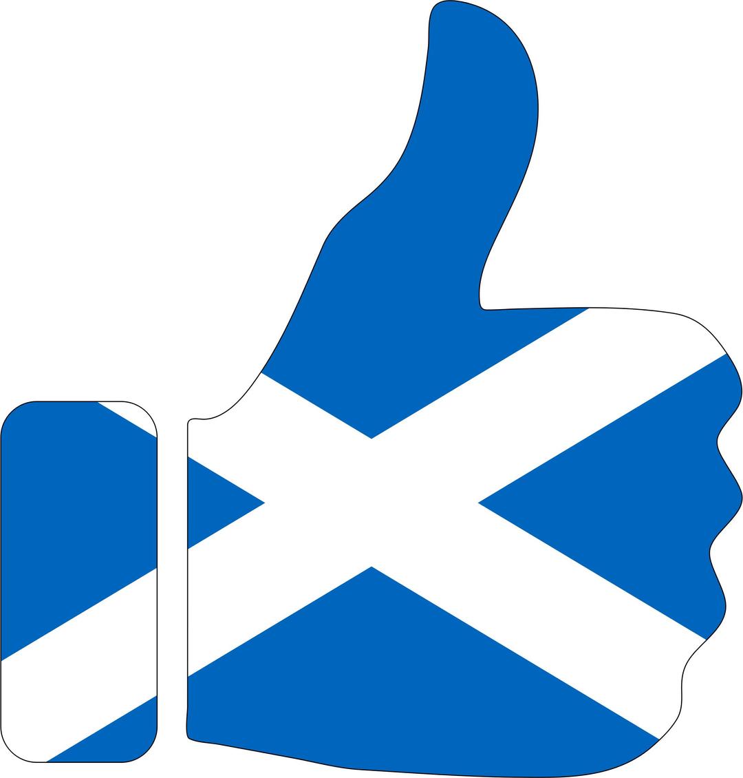 Thumbs Up Scotland With Stroke png transparent