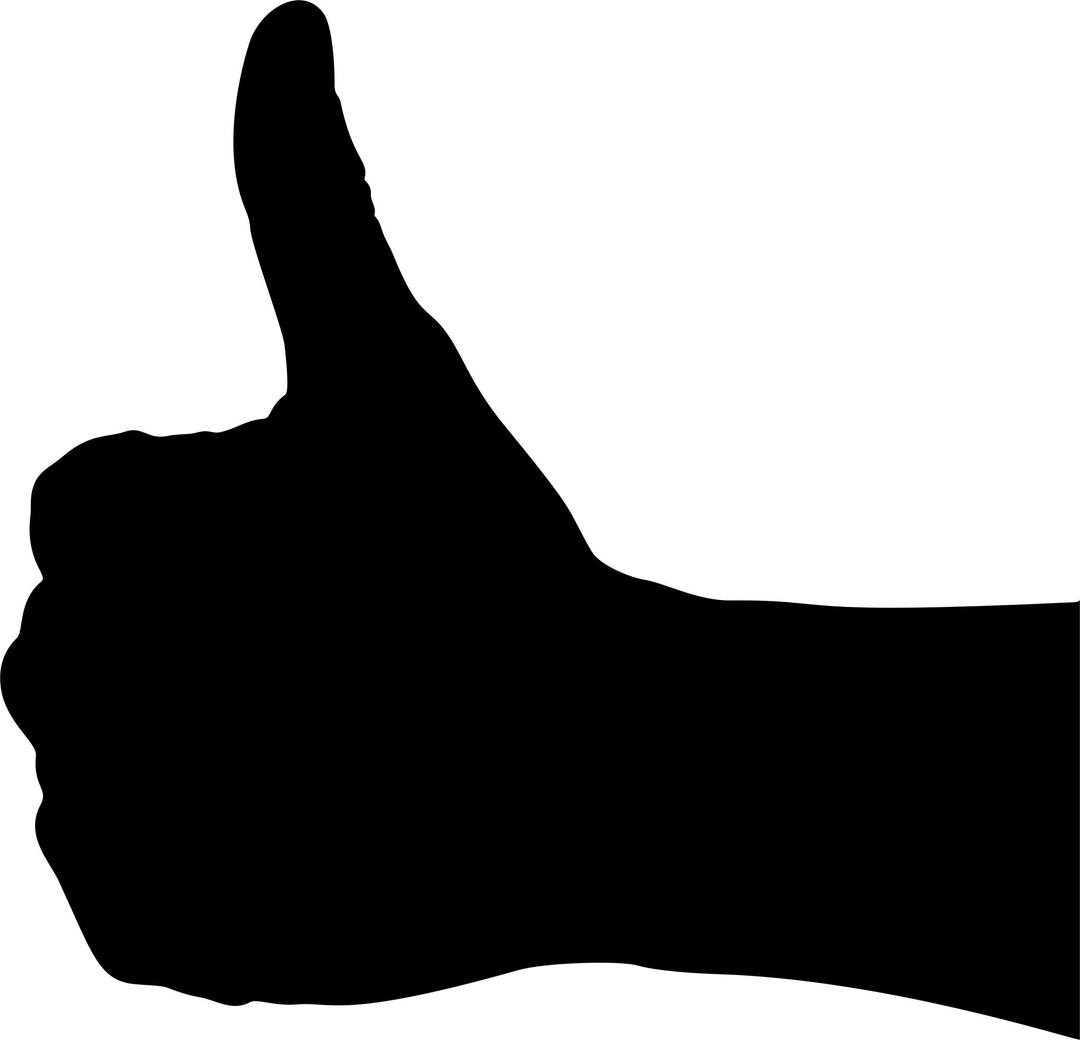 Thumbs Up Silhouette 2 png transparent