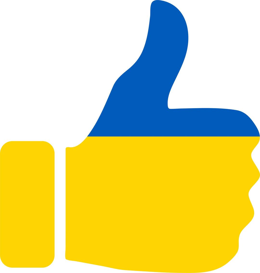 Thumbs Up Ukraine png transparent