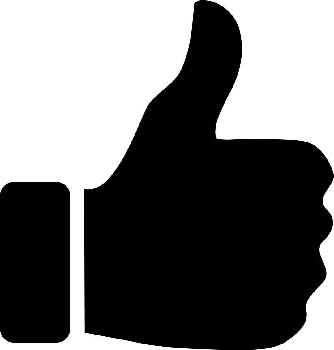 Thumbs-Up Silhouette Cleaned Up png transparent