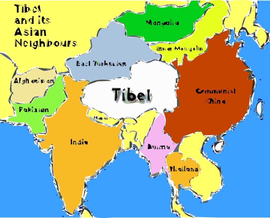Tibet map png transparent