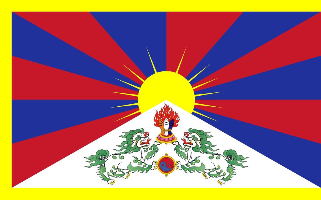 Tibetian flag png transparent