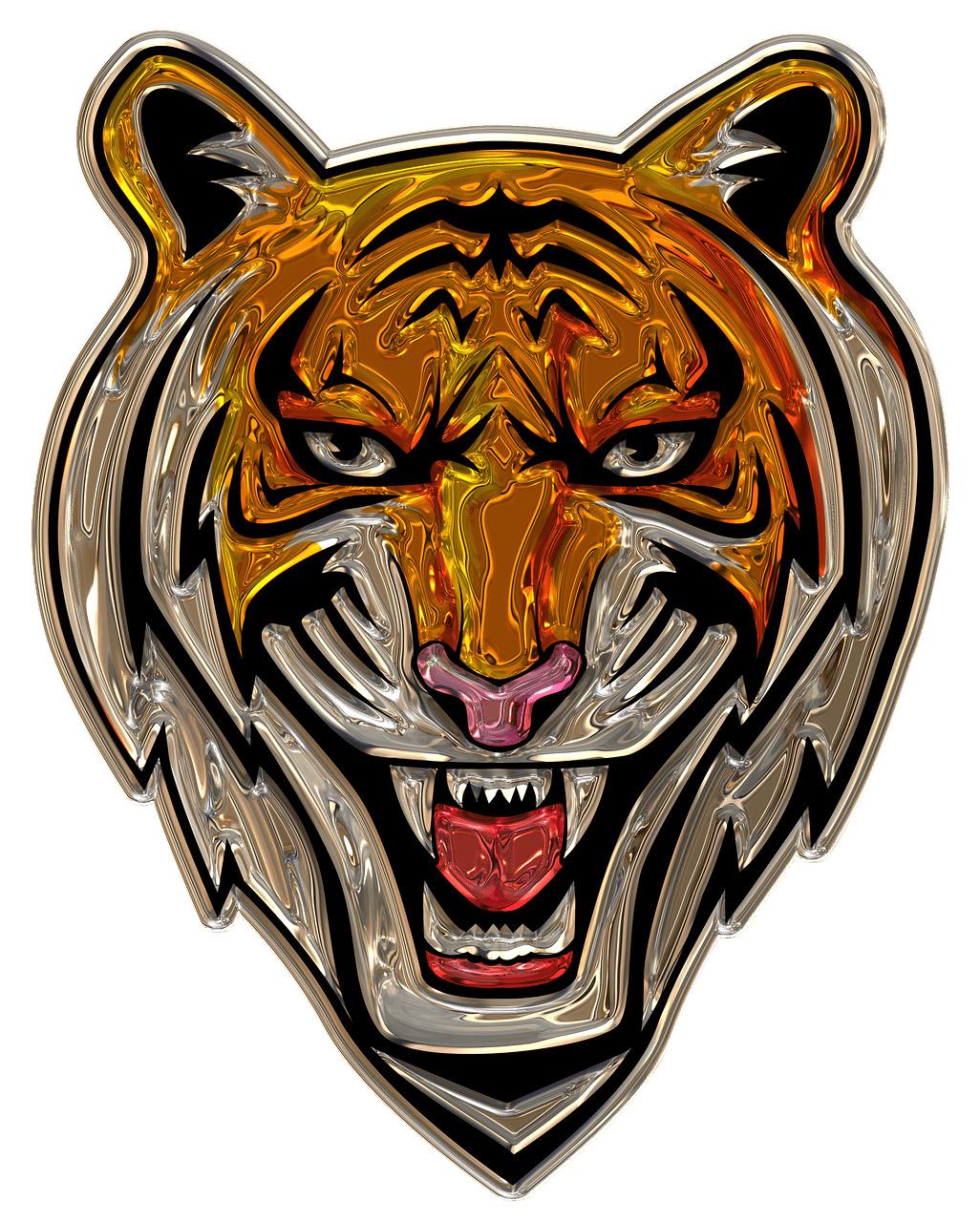 Tiger Head Plastic Art png transparent