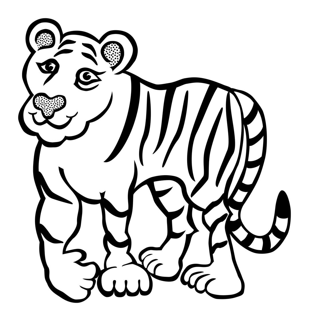 tiger - lineart png transparent