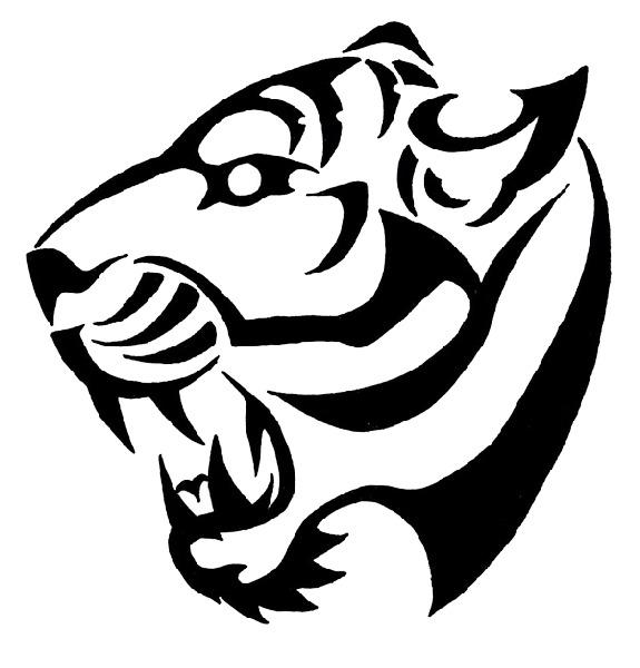 Tiger Tattoo Bw png transparent
