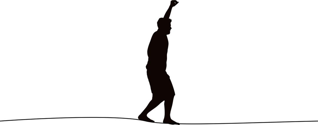 Tightrope Walker Silhouette 2 png transparent