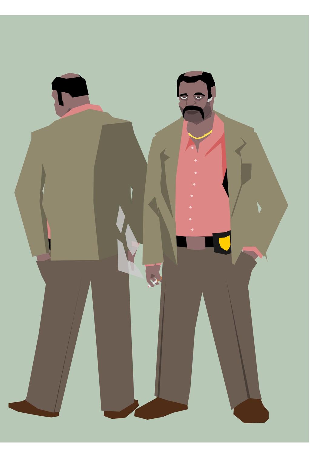 Tired Detective png transparent