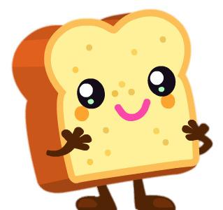 Toasty the Buttery Breadhead Smiling png transparent