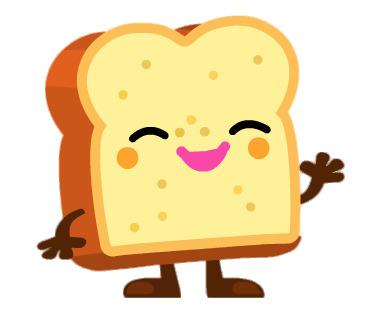 Toasty the Buttery Breadhead Waving png transparent
