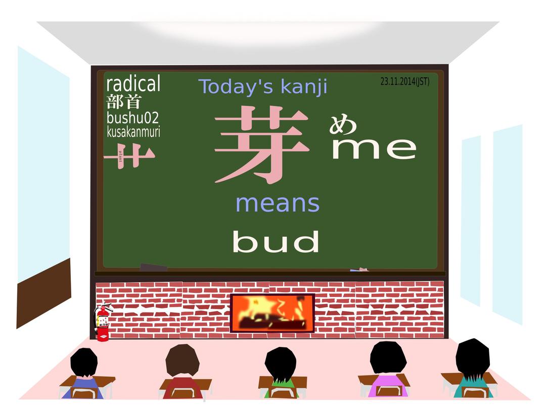 today's kanji 142 me png transparent