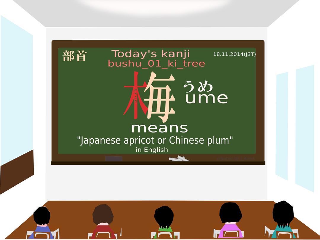 today's kanji-113-ume png transparent