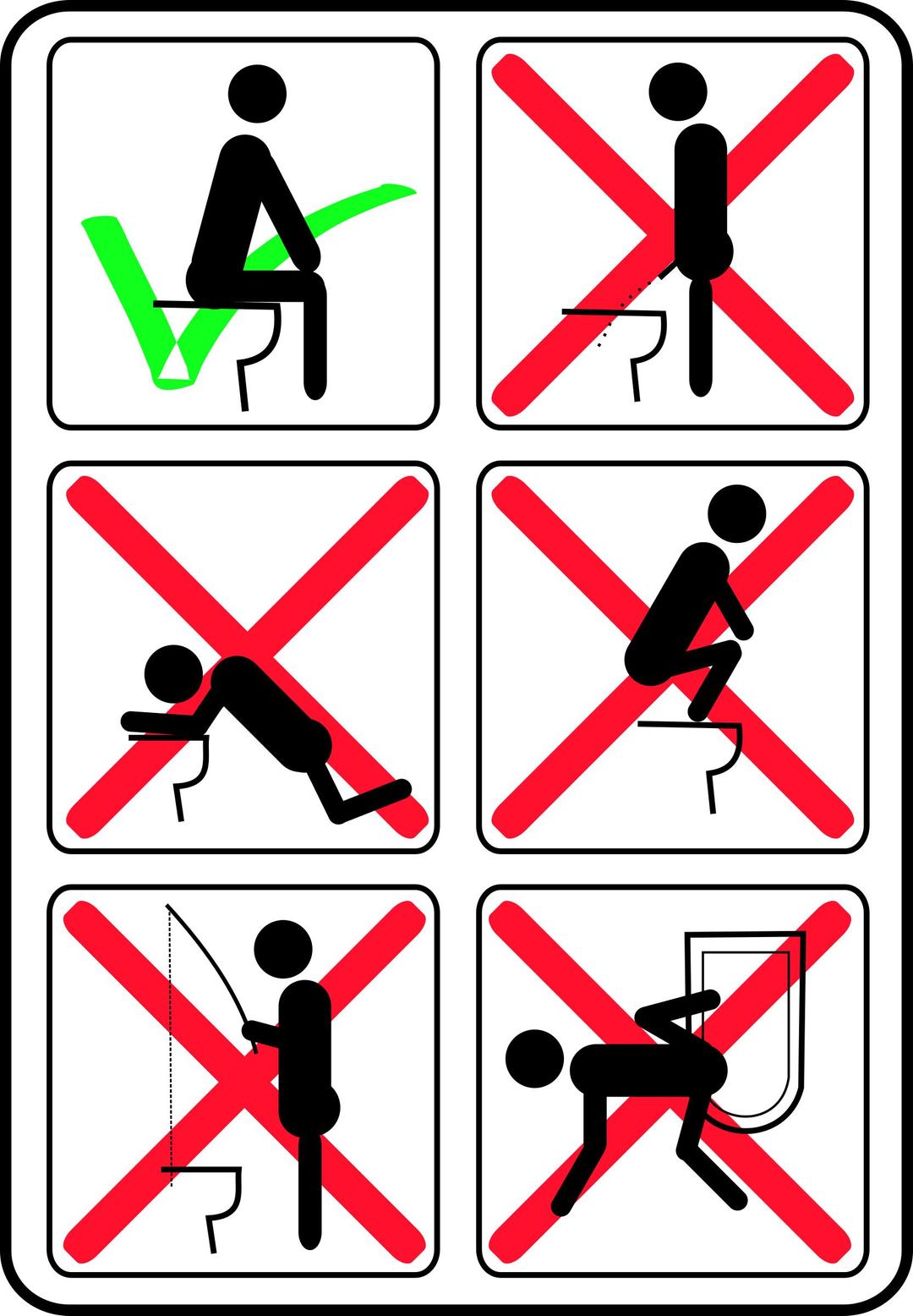 Toilet Instructions for Noobs :) png transparent