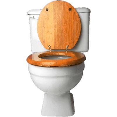 Toilet With Wooden Seat png transparent