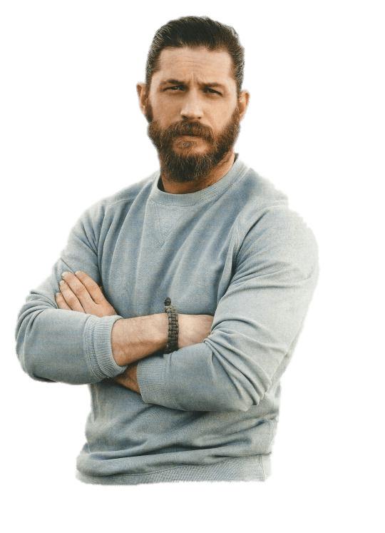 Tom Hardy Grey Pullover png transparent