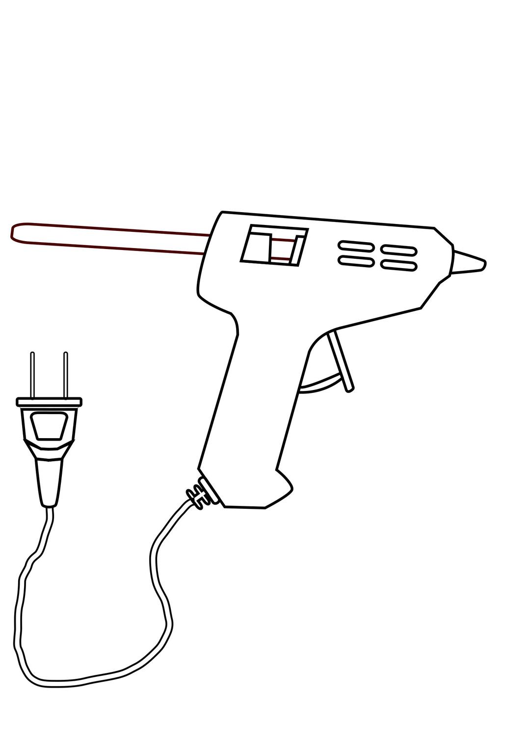 tool hot glue gun drawing coloring png transparent