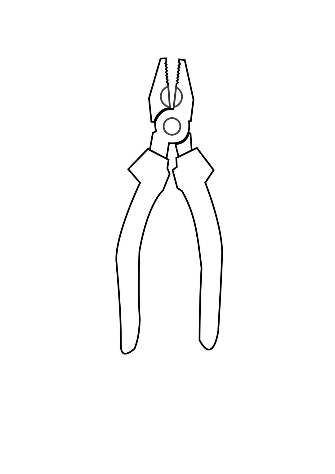 tool pliers drawing coloring png transparent