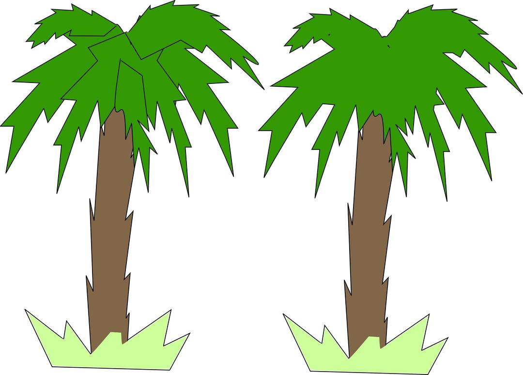 Toon Palm Tree png transparent