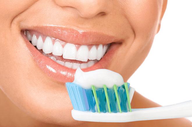Toothpaste on Brush Near Face png transparent